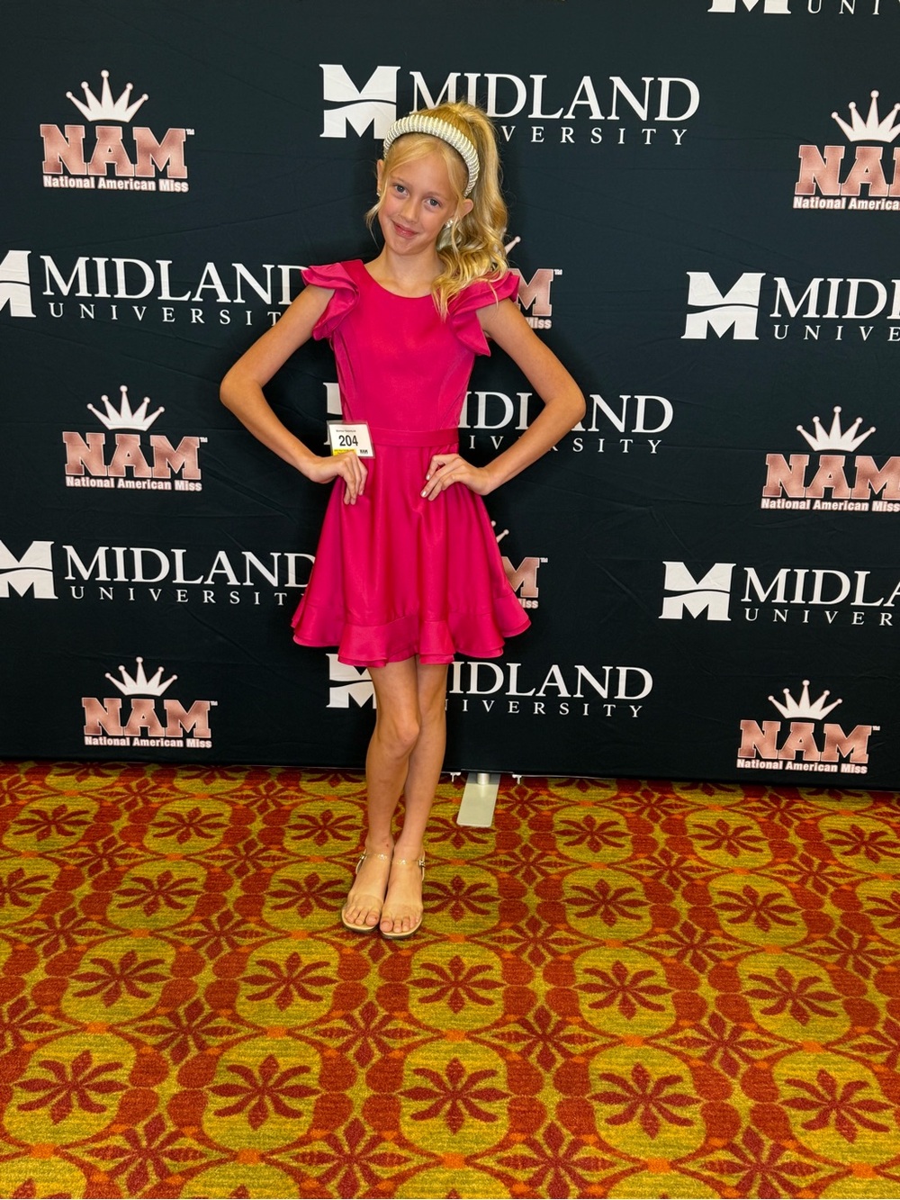 Girls Berry Ruffle Sleeve Pageant Dress - Picture 2 of 2